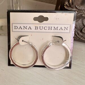 Dana Buchman Silver Hoop Earrings